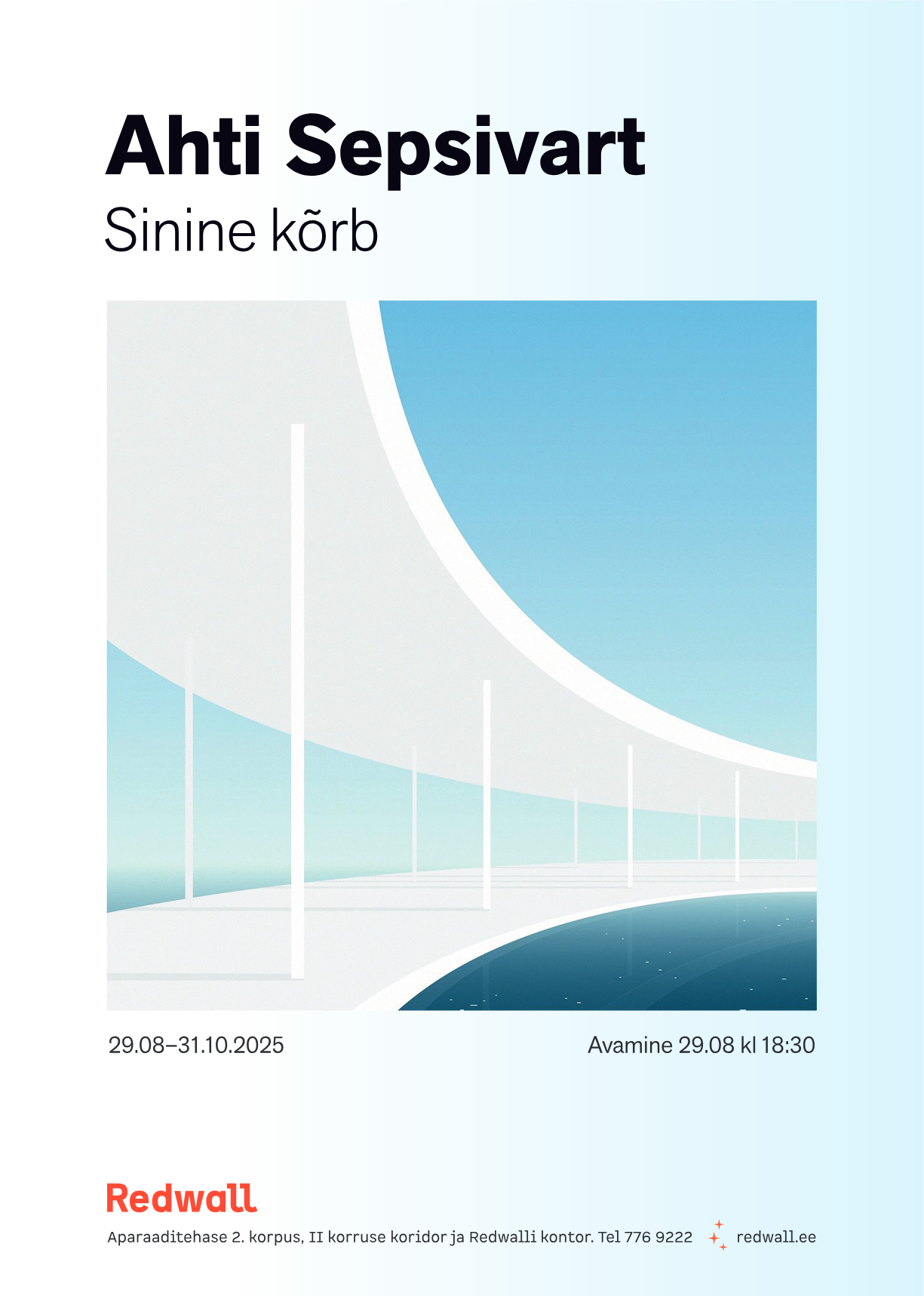Ahti Sepsivart näituse "Sinine kõrb" plakat