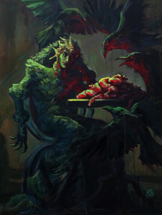 Kadri Kalve "Linnutoitja / Bird feeding"